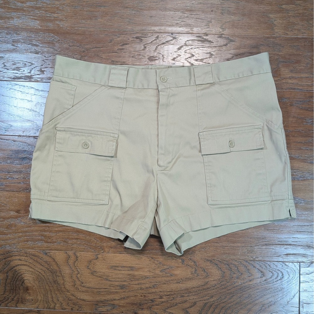 Vintage LL Bean Sportif Mens Khaki Safari Cargo‎ Shorts Size 40 Outdoor Hiking